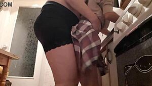 my stepmom sneaked a hard fuck while stepdad was at work