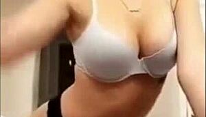 Blonde Babe Shows Perfect Body with Big Tits