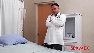Latina Nurse Escort Silvia Santez Gives Blowjob in Heels to Patient.