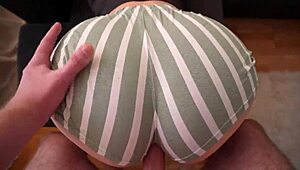 Intense Fucking Through Torn Shorts Creampie