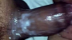 the pussy gets all creamy from the cock