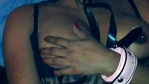 Ebony couple explores hidden fantasy with dildo drilling pussy in amateur scene