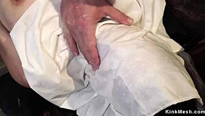 Brunette Endures Rough Bondage Whipping and Deepthroat Punishment