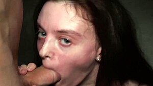 skinny brunette screams during hard night sex 😍