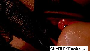 Charlie's having some slippery wet fun with sexy brunette Capri, you know?