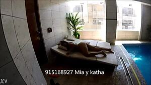 latina hot mia y katha, what are they doing?