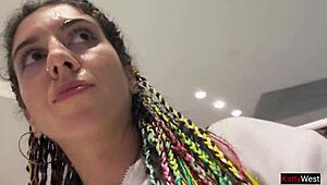 Crazy cumwalk in public mall, wanna see blowjob in toilet?