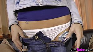 Euro teen gives pov blowjob to old man