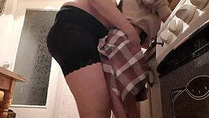 my stepmom sneaked a hard fuck while stepdad was at work