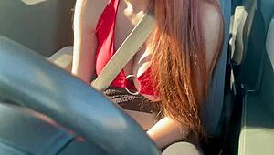 Artemisia Love Flashes Her Big Tits On A Sexy Car Ride!