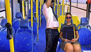 Picked Up Schoolgirl Neighbor On Public Bus