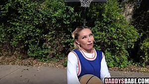 Stepdaughter fucks stepdad after basketball