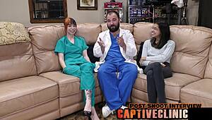 lesbian clinics of america - ditria rose masturbates backstage