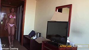 Ebony MILF with Tight Body Nailed at Fake Bikini Casting