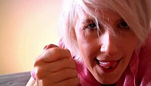 cute amateur girl gives hot blowjob with cum swallow