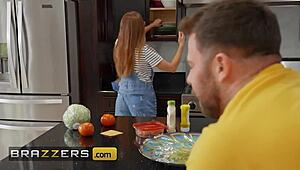 sexy cleaning lady jenna starr uses her amazing curves to lure seth to fuck her - brazzers