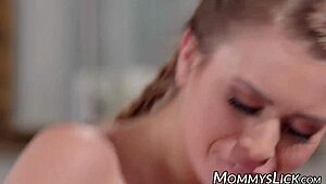 redhead stepmom scissoring with teen