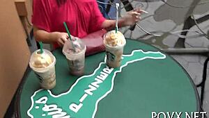 beautiful aubrey sky in rough pov sex competition with petite teen body