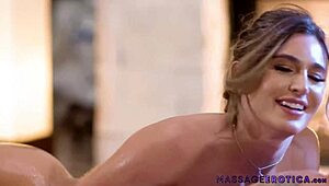 Ella Reese gets doggystyled after an erotic massage session