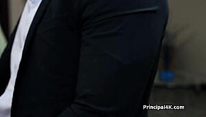 Man, I’m throating and titty fucking this housewife in the principal’s office!