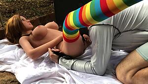 I came in my student's ass with a sex toy