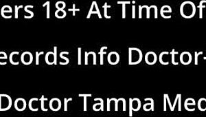 Blonde nurse humiliates shaved pussy in florida university physical