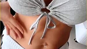 Wifey Stuns With Perfect Tit Flashing Shirt