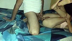 Watching maid change, I enter her room and fuck her bareback