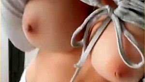 Wifey Stuns With Perfect Tit Flashing Shirt