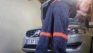 Mechanic fucks wife doggystyle