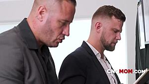 Work hard and fuck harder for success! Cncmom nails it in office gloryhole orgy.