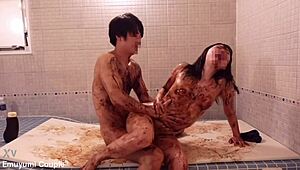 hey, wanna see my sweet christmas sex with chocolate-covered japanese babe in wild pov action?