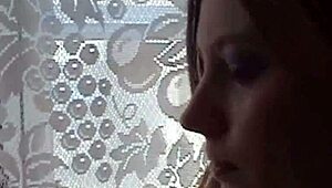 katrina gets her pussy wet while fingering in the kitchen