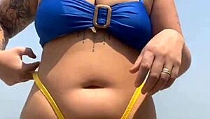 Took the virgin guy home and he loved my swollen pussy flashing