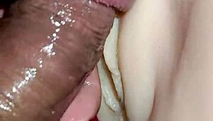 sexo anal con candy usando sexy tanga roja con pompón en desk