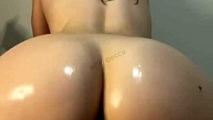 shining ass in reverse cowgirl position with roommate