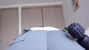 dildo toys in juicy vagina after husband leaves