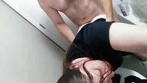 Slut Bent Over and Fucked in Bathroom!