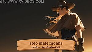 Solo male moans loudly during orgasm. Erotic session with boyfriend in mind 😍