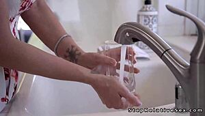 mature stepmom casually sucks and fucks huge dick to stepson