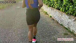 Passionate Redhead With Giant Ass Trains With Lover