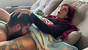 I caught her masturbating and finished the job with this Latina and her big natural tits