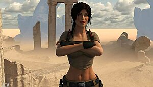 Lara and Sheva Explore Dorky Adventures with Clothes Ripped