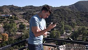 mature stepmom casually sucks and fucks huge dick to stepson