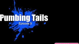 i was tied up and helpless. the plumber's huge load just flooded my throat, amber jayne!