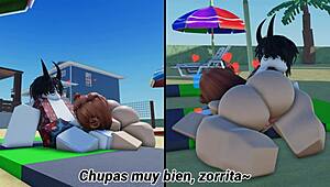 Special beach day with big tits and ass on display