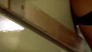 this babe is bound and ready to fuck in doggystyle, her wet ass and tits on display 😈