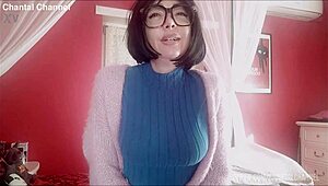 Chantal Squirts From Rough Fingering With Sex Toy.