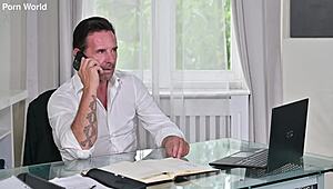 Back to School, Headmaster Perry Starts a DP Gangbang Free-for-All in His Office, GP3088!