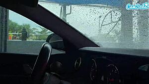 Camsoda Hot Amateur Teen Masturbates In Car Wash Then Fucked By Step-Brother